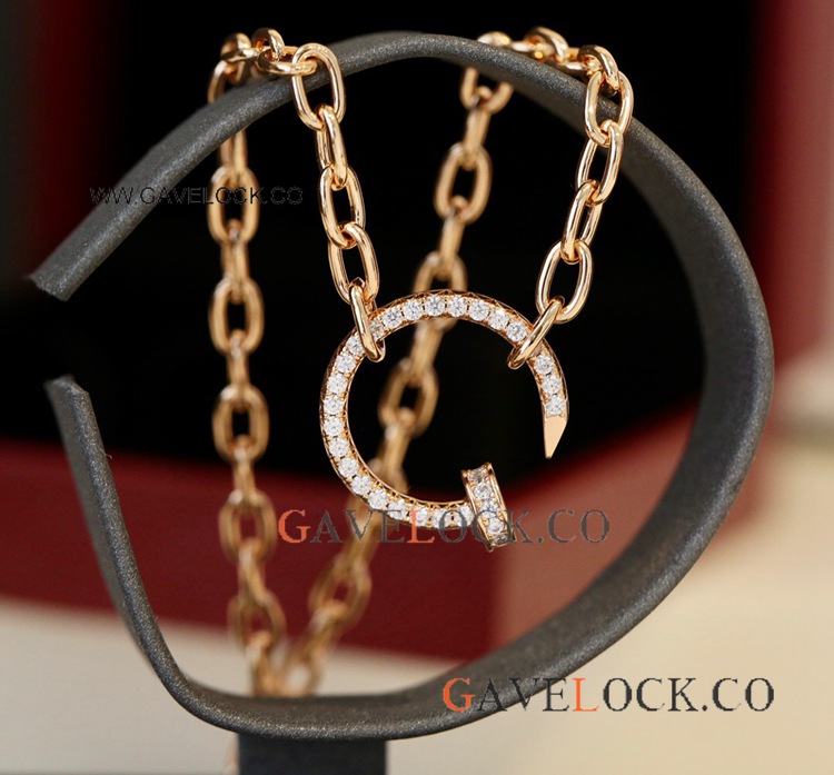 AAA Cartier Juste un Clou s925 Rose Gold Necklace Diamond Nail Pendant